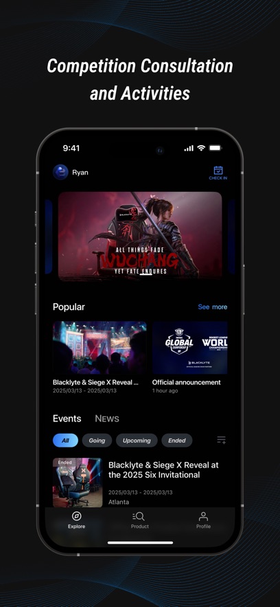 blacklyte 截图：app-events