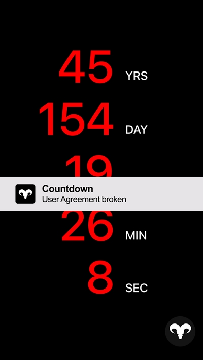 countdownapp 截图：screen-red