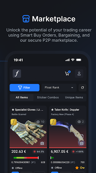 CSFloat 截图：feature-market