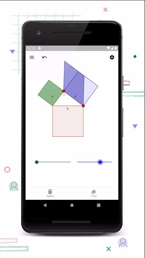 Geometry 截图：shot-pythagoras