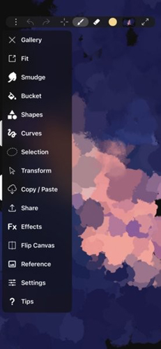 iArtbook 截图：shot-gallery-menu