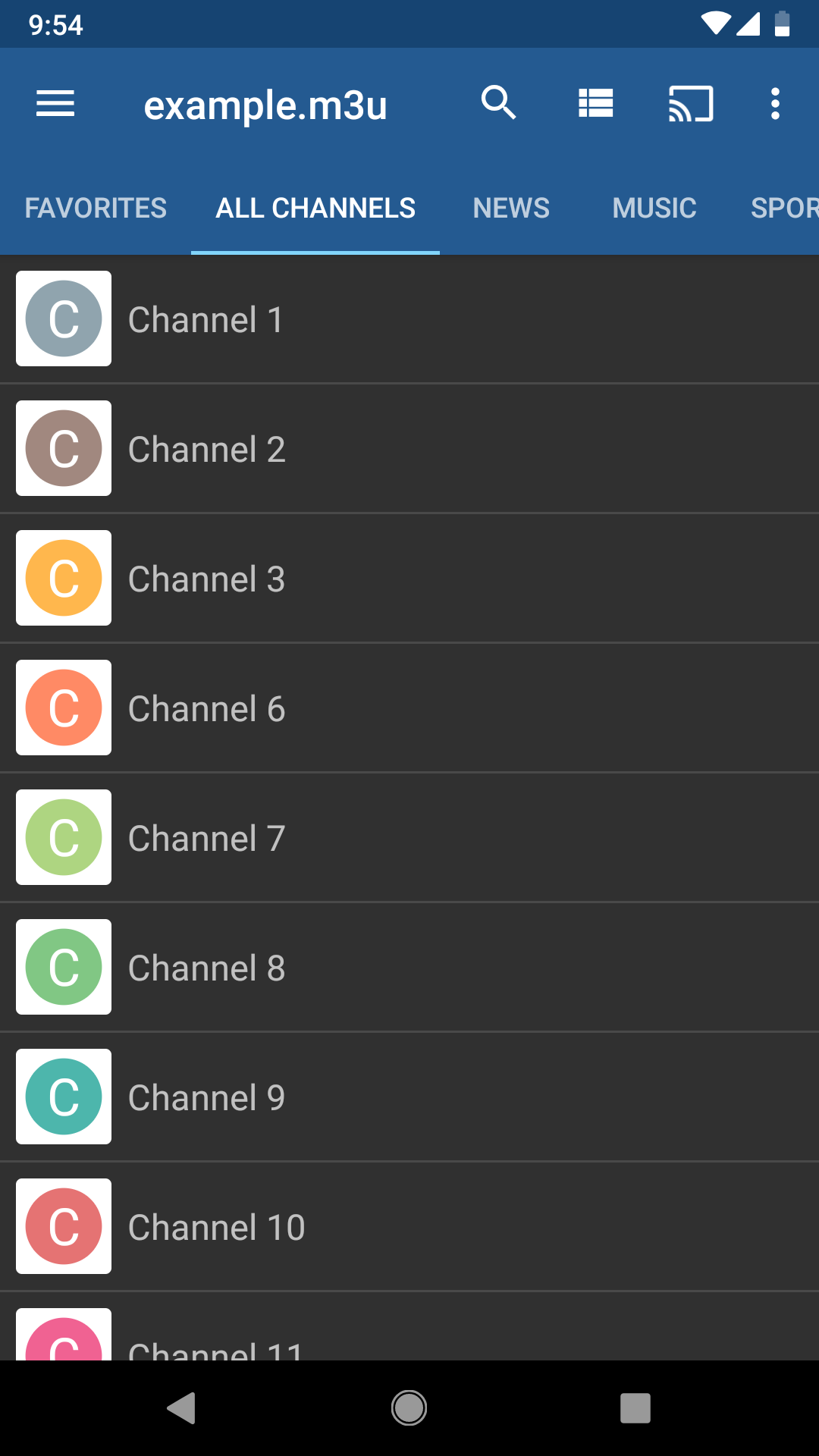 iptv 截图：ss-list