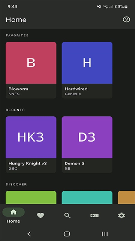 Lemuroid 截图：shot-home