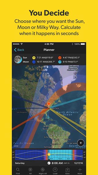photopills 截图：shot-planner