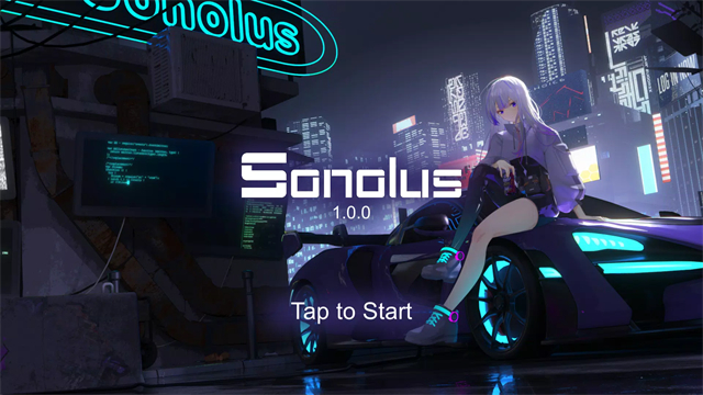 Sonolus 截图：title-neon