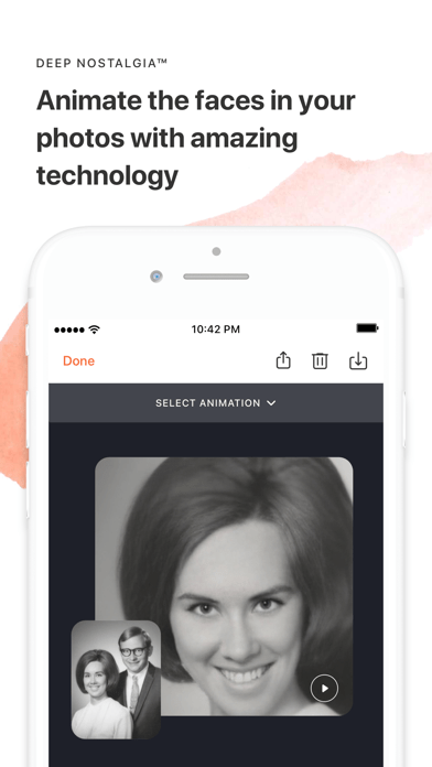 myheritage 截图：photo-animate
